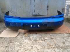 Бампер задний с юбкой с дефектами карбон 