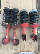 Амортизаторы WRX STI GDB перевертыши красные  