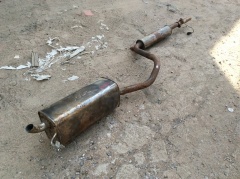 Глушитель основной средняя и задняя часть глушителя 